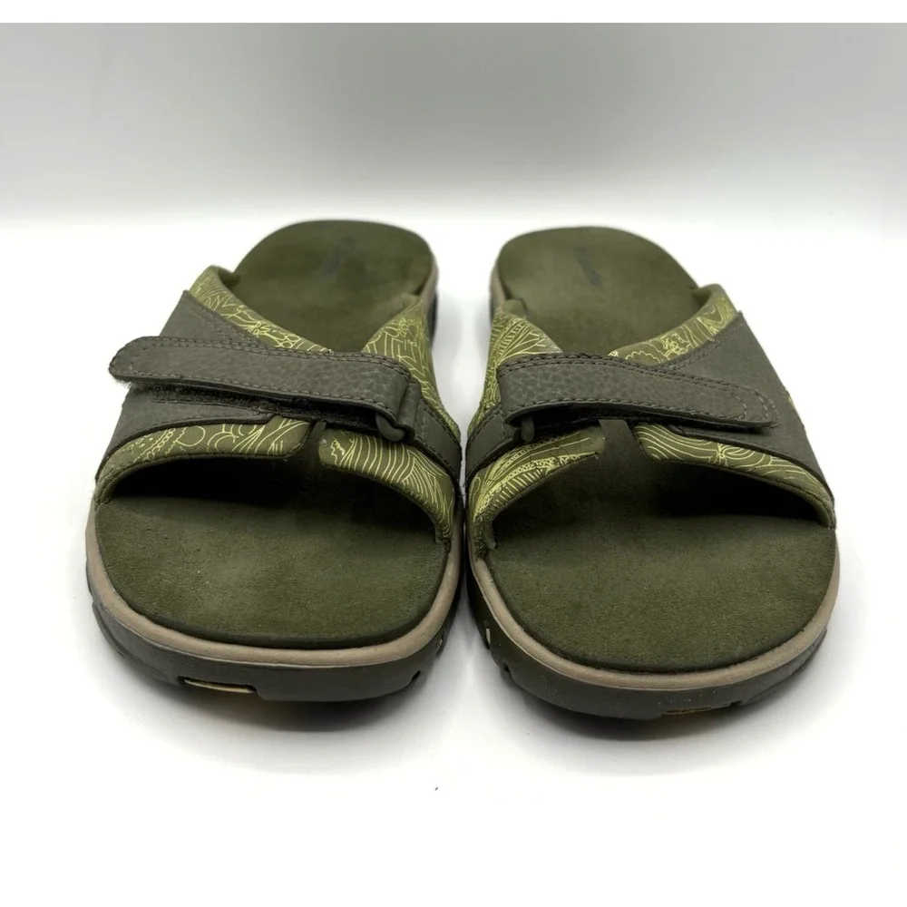 COLUMBIA Catalina Sandal Women's Size‎ 8 Olive Hook & Loop Slide On Shoe